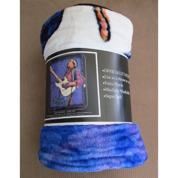 New Guitar Solo Jimi Hendrix Plush Throw Gift Blanket Fleece Classic Rock & Roll - Picture 2 of 3